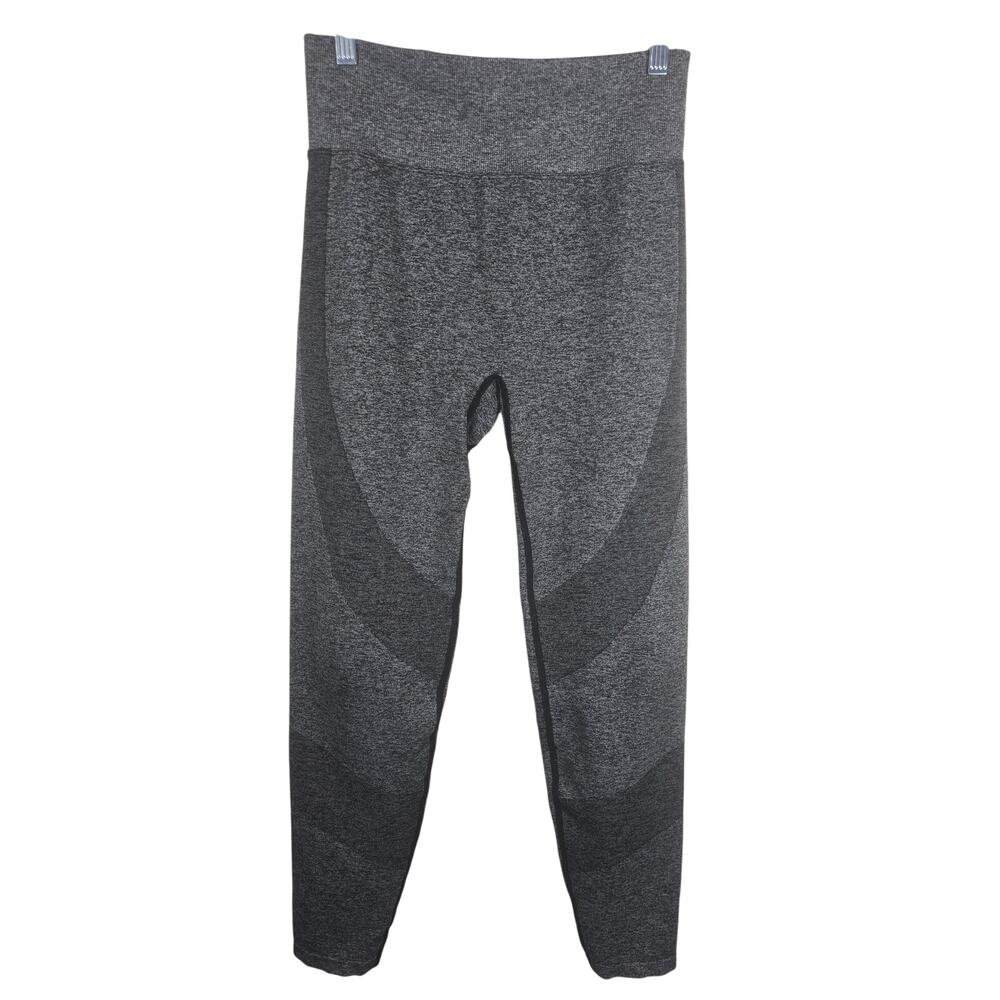 Victoria Secret Pink Active Gray Ribbed Athletic Hiking Women's Leggings L